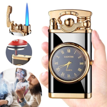 2 in 1 Jet Blue Flame Gas Torch Straight Lighter Blue Flame Cigarette Lighter UK