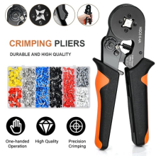 Ferrule Crimper Crimping Plier Tool Kit 1200 Cable Wire Terminal Connector Set