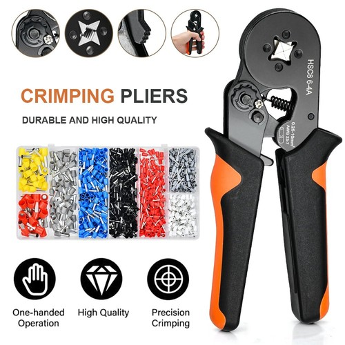 Ferrule Crimper Crimping Plier Tool Kit 1200 Cable Wire Terminal Connector Set