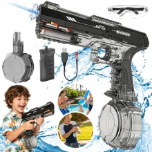 Powerful Electric Water Gun 500ml Removable Battery LED Flash Squirt Blaster Toy