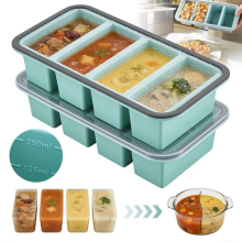 2 Pack Large Silicone Ice Cube Tray Food Freezer Mould for Soup Sauce Baby Food