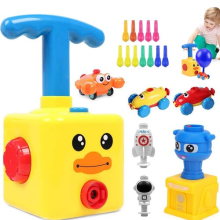 Kids Toys Inertia Balloon Launcher & Powered Car Toy Set Gift Experiment ABS Toy