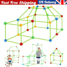 175Pcs DIY Gift Fort Building Build Your Own Den Kit Present Children Set Tent