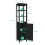 Tall Black Bathroom Cabinet with Adjustable Shelves, MDF 1