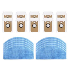 Accessories for  L8000 &SD40 Robotic Vacuum Cleaner Parts Include 10 Dust Bags,10 Mop Pads