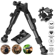 6 Inch Adjustable Bipod Foldable Hunting Rifle Bipod for 20mm Picatinny Rail UK