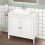 White Freestanding Bathroom Vanity Cabinet with 2 Doors 1