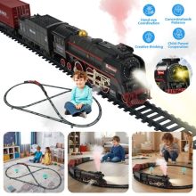 Electric Train Train Toy With Light Sound Steam Motorized Premium for Boys Girls