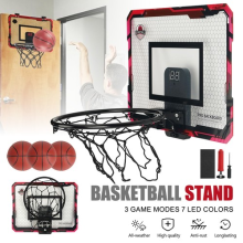 Mini Indoor Basketball Hoop Game Electronic Scoreboard With 3 Balls For Kids Toy