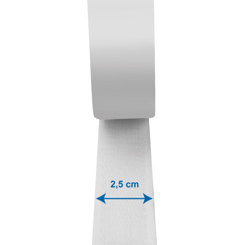 Suchý zip oboustranný 25mm 5 metrů Bílý
