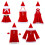 Ensemble de robe de vacances rouge avec bonnet de Père Noël-03 2