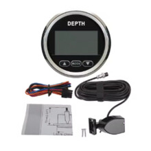 Indicador de Profundidad Digital Marino de 52 mm con Transductor y Retroiluminación Blanca para Yates y Barcos de Pesca. Universal, 12 V BS.