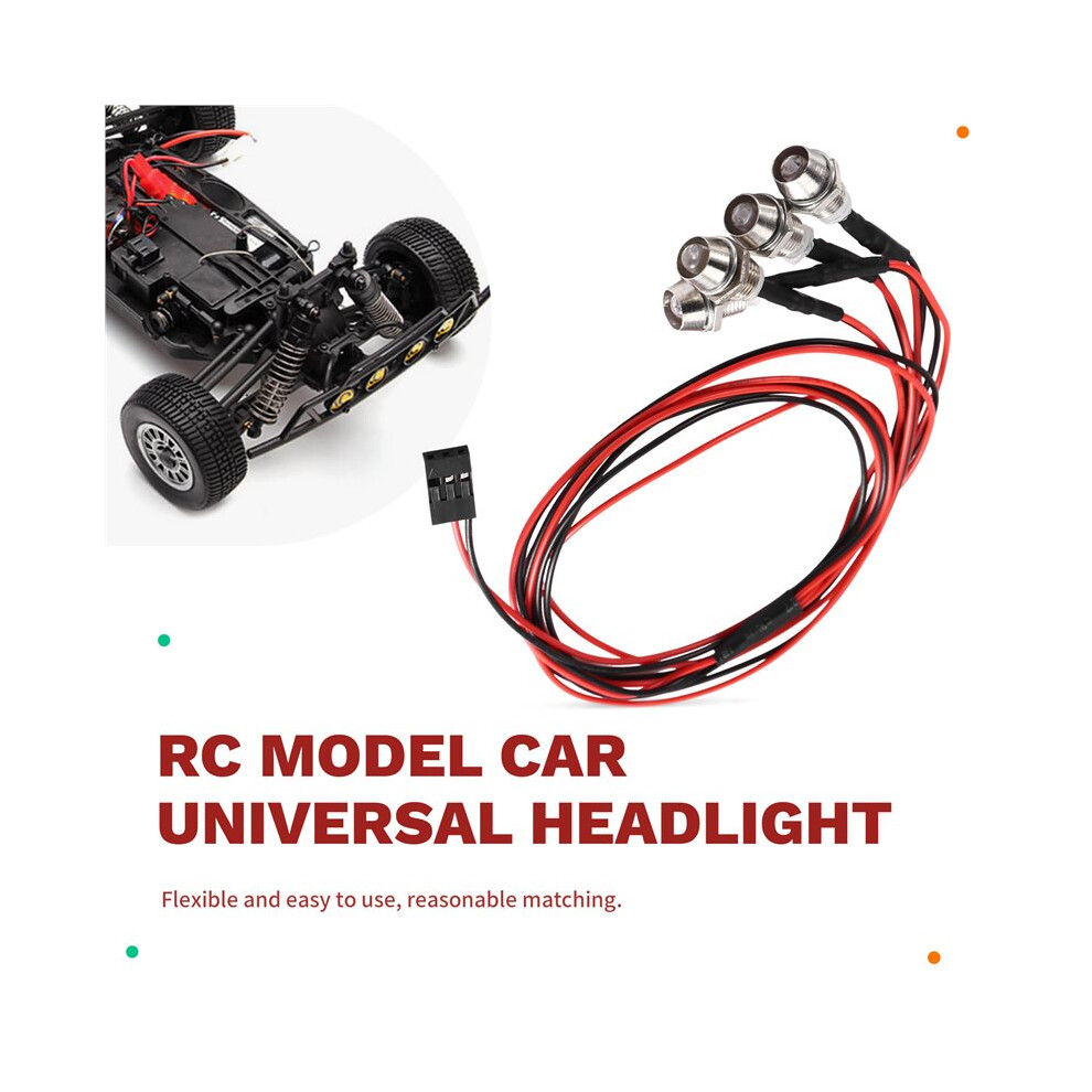 2Pcs 4Led Led Heads Tail For Hsp Redcat Rc4wd Axial Scx10 D90 Hpi Rc Car Crawler Light/Red 6031205862333