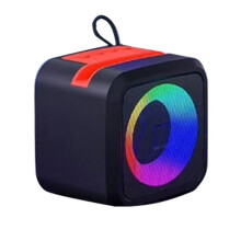 LED RGB Light Portable Wireless Speaker Support TF USB AUX Handsfree Rechargeable Battery Black