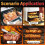 Rechargeable   800FT Range Digital Wireless Kitchen Food Steak BBQ Meat Thermometer with Waterproof Probe 8