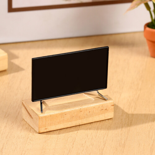 Doll House Miniature TV Accessory, Alloy Flat Screen Display 1
