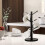 Bamboo Coffee Cup Holder with 6 Hooks, Thickened Base Black Mug Tree, Counter Storage Rack 4