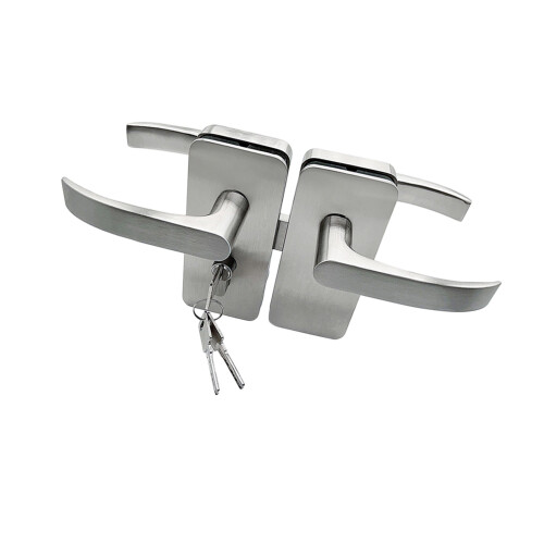 Sliding Glass Door Lock Hardware with Pull-Both hands open left