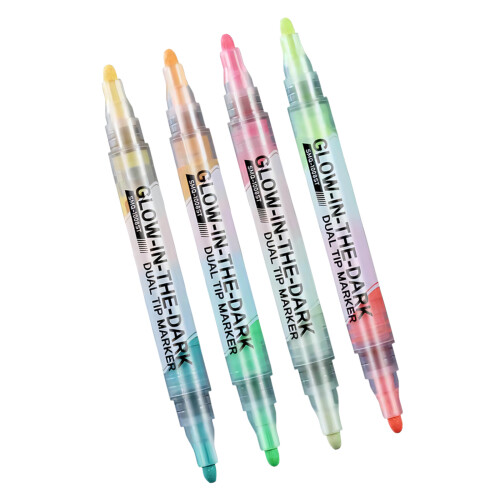 Ensemble de marqueurs lumineux pour l'écriture d'un journal, le