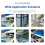 Fixation de base pour rail de piscine à montage-Noir mat 200 mm 10