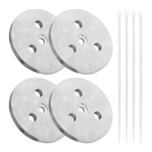4 Pcs Pool Zinc Anode Weight Plate, Anti-Electrolysis Sacrificial Anode for Salt System Swimming Pools