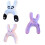 Children Car Seat Neck Rest Pillow with Side Handle Plush-Pink 2