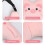Children Car Seat Neck Rest Pillow with Side Handle Plush-Pink 8