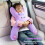 Children Car Seat Neck Rest Pillow with Side Handle Plush-Pink 7