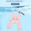 Children Car Seat Neck Rest Pillow with Side Handle Plush-Pink 9