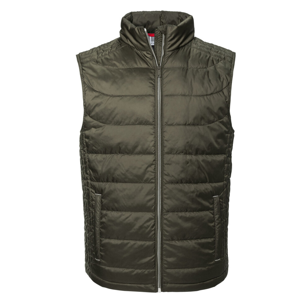 Russell (3Xl, Dark Olive) Mens Nano Padded Body Warmer