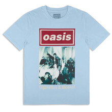 (M, Blue) Oasis Cigarettes & Alcohol Single Cover T Shirt