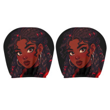 Car Headrest Cover Pair, Portrait Print Accent for Daily-Type A