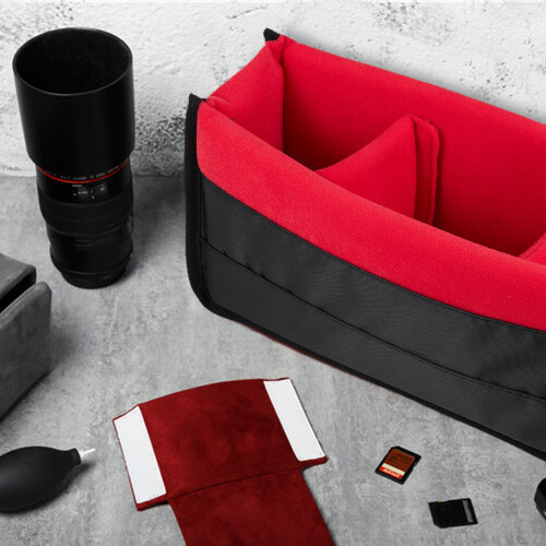 Shockproof Dslr Slr Camera Insert Organizer Case Partition Divider Protection Case(Black+Red) 2