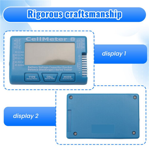 RC Cellmeter 8 Digital Battery Capacity Checker Controller Tester Voltage Tester for Li-Ion NiMH Nicd Cell Meter 2
