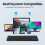 Foldable  Keyboard Tri-Folding Wireless Keyboard with Touchpad Rechargeable Keyboard for Windows IOS Android 4