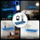 GEEZY GEEZY Black Floating Shelf Blue Wall Mounted LED Neon Light for Gaming Bedroom Display 5