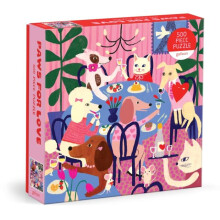 Paws For Love 500 Piece Puzzle by Galison Paperback Book