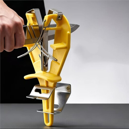 Stainless Steel Knife Sharpener Tool with Bracket, Professional Maintenance Sharpener for Kitchen Knives 2