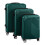 3-Piece Green ABS Luggage Set with 360 Wheels 2