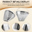 Stainless Steel Coffee Filter, Suitable for Coffee Filter Replacement, 4 Cone Permanent Coffee Filter 2Pcs 7