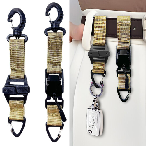 Sangle en nylon à dégagement rapide, Clip pour ceinture,-Noir 2 2
