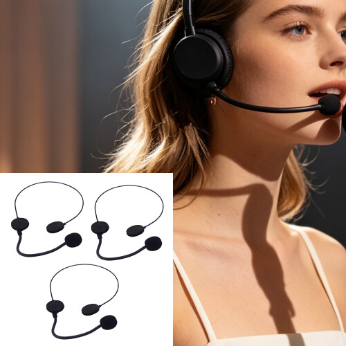 3-teiliges schwarzes Kostüm-Requisiten-Headset für 1