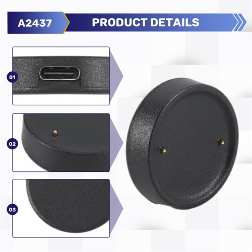 Charger Adapter for  A2437 Active 2/ Bip 6 Portable Charging Cable Dock Compatible with Type-C Charging Cable 2