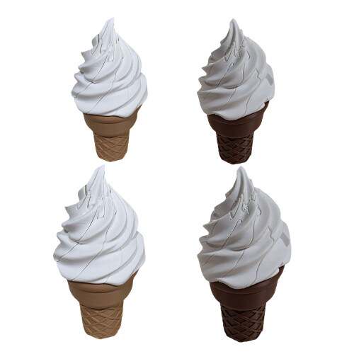 Creative Ice Cream Desk Accent with Stretchable-Dark Brown 15 1