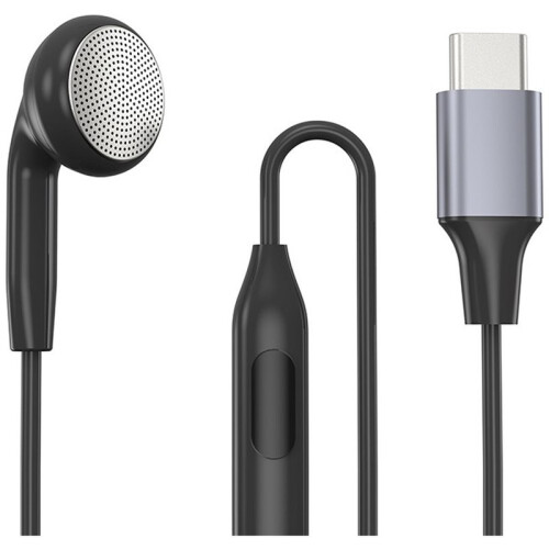 Type C Single Earbud with Mic, Wired Mono Earphone Inline Control Sleep Headphone for Driving, Calls, Work 1
