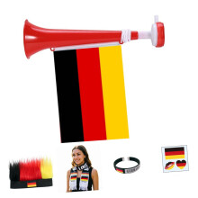 Watch Party Fan Costume Kit with Horn Flag Wig Scarf-Sty1e four
