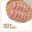 Pink Gradient Press On Nail with 3D Flower Almond Shape False 9