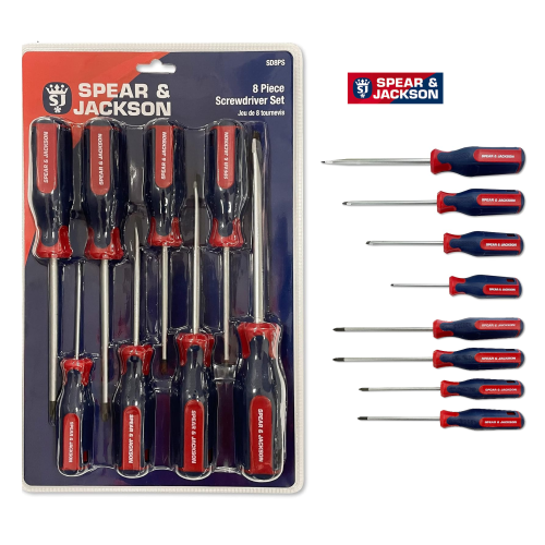 Spear & Jackson Spear & Jackson Screwdriver Set 8pc Flat, Philips Pozi SD8PS 2