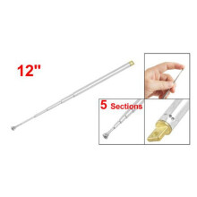 8pcs 307mm 12 Inch 5 Sections Telescopic Antenna Remote Aerial for FM Radio TV
