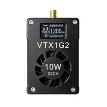 1.2G 10W FPV VTX 32CH FPV Audio/Video Transmitter with OLED Display 7-35V IRC Tramp for FPV Long Range RC Drone